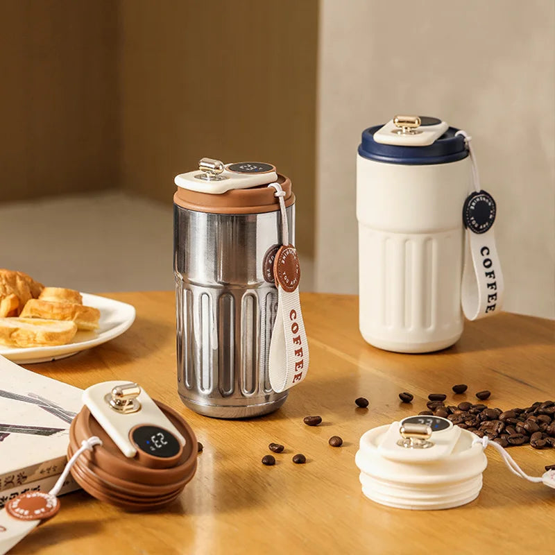 THERMOVA Office Smart Mug 450ml — 316 Steel + Temp Display