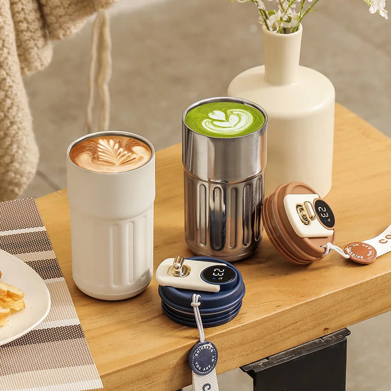 THERMOVA Office Smart Mug 450ml — 316 Steel + Temp Display