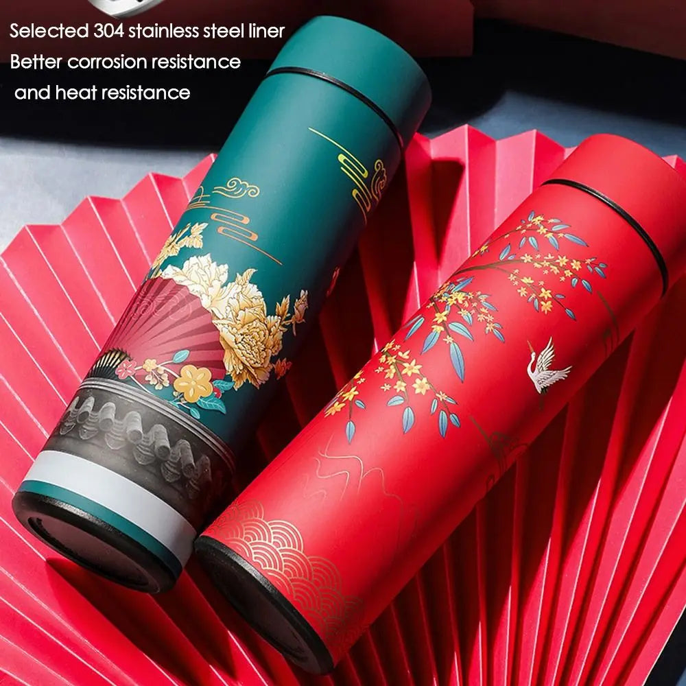 THERMOVA Classic Thermos 500ml — Leak-Proof Temp Display